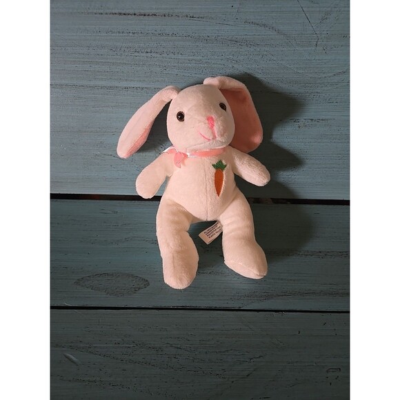 Plushland Inc 1999 Easter LUCKY Bunny Rabbit March of Dimes White Orange Carrot - Picture 2 of 4